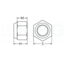 Zelfborgende zeskantmoer M3 - DIN 985 - RVS - 25 stuks
