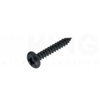 KING Microschroeven Plaatschroef - 1,4 x 5 mm - Staal zwart - Bolkop - 100 stuks
