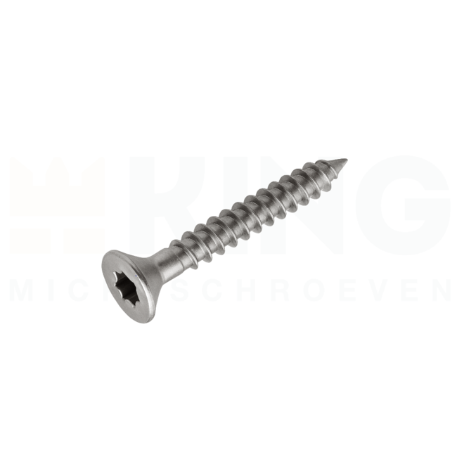 Spaanplaatschroef 3 x 12 - Verzonken kop - TORX - RVS A2 - 25 stuks