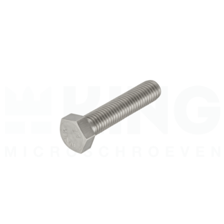 KING Microschroeven Zeskanttapbout M2,5 x 6 | RVS A2 – DIN 993 – 10 stuks
