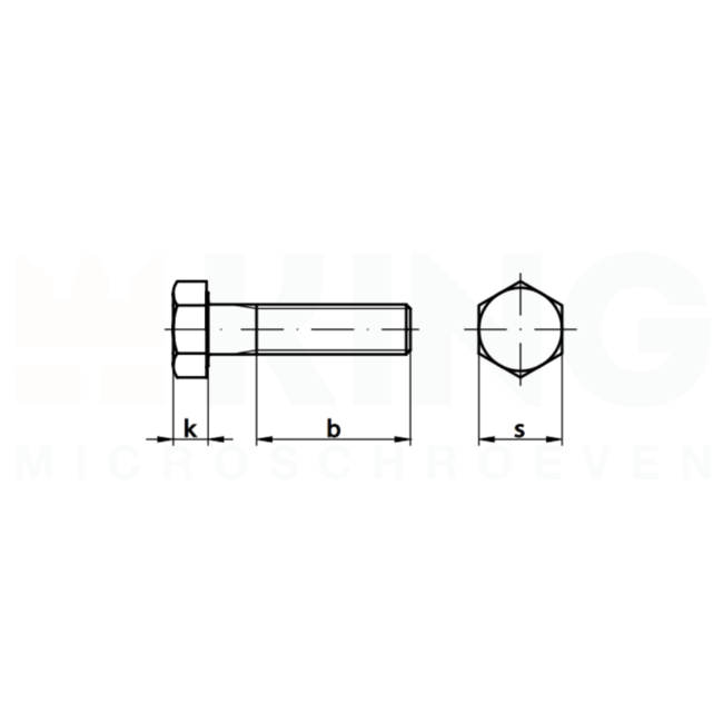 Zeskantbout M3 x 6 | RVS A2 - DIN 993 - 10 stuks