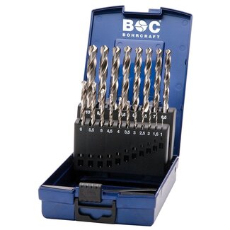 Bohrcraft Metaalborenset - 1,0 - 10 mm - 19 delig - HSSG Geslepen borenset