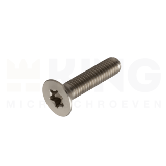 KING Microschroeven Verzonkenkop schroef - TORX - M2 x 6 - RVS - DIN 965 - 50 stuks