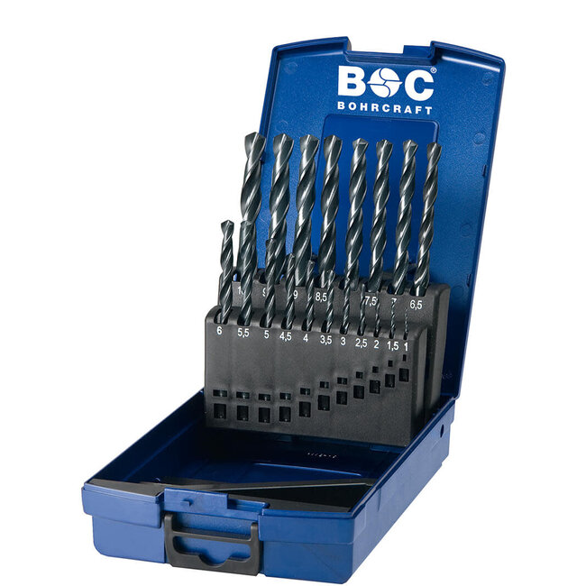 Titaniumborenset 1,0 – 10,0 mm | 19-delig – HSS-G Geslepen Metaalboren met Titaniumcoating