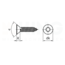 Plaatschroef 2,2 x 6,5 mm - DIN 7982 - TORX - Staal verzinkt - 100 stuks