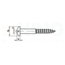 Houtschroef bolkop DIN 96 - Messing - 2 x 16 mm - 50 stuks