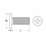 Platkopschroef - M2,5 x 4 - Kruiskop - RVS - 50 stuks