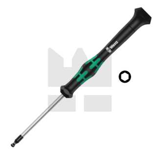 Wera Wera 2052 microschroevendraaier Binnenzeskant - Kogelkop - 1.3 x 60