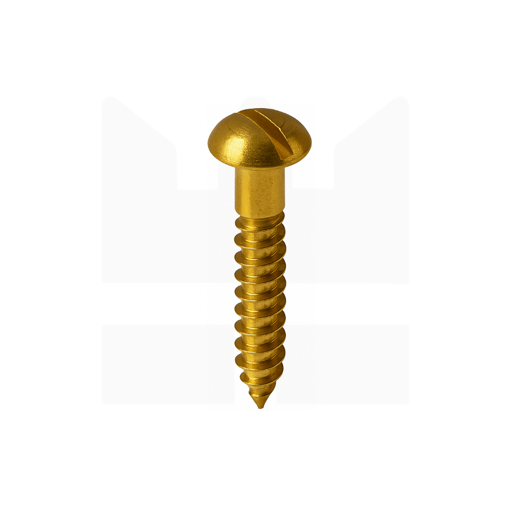 Houtschroef Bolkop - DIN 96 - Messing -  3,5 mm