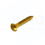 Houtschroef 3,5 x 10 mm - Bolkop | Messing - DIN 96  - 25 stuks