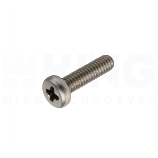 KING Microschroeven Bolkopschroef | M1 x 10 - Kruiskop RVS - DIN 7985H - 50 stuks