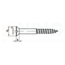 Houtschroef verzonken kop DIN 97 - Messing - 2,5 x 12 mm - 50 stuks