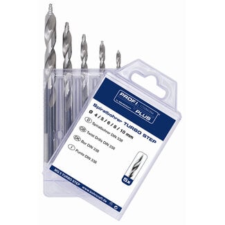 Bohrcraft Profi-plus Spiraalborenset 4mm - 10mm | TURBO STEP - 5-delig - DIN 338 HSS-G