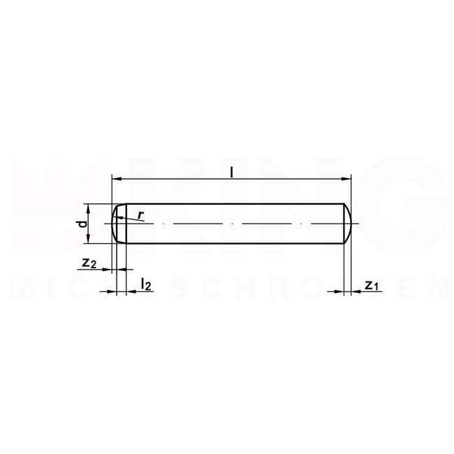 Cilindrische pennen- 4 x 40 mm - Staal gehard - 25 stuks