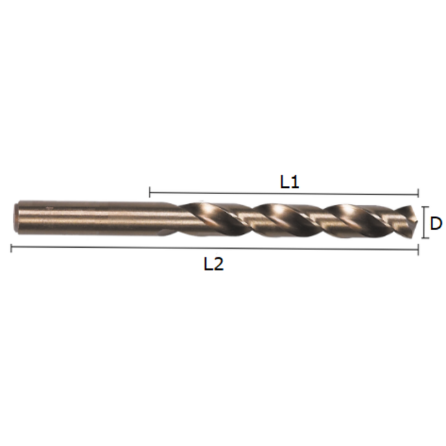 Cobaltboor 0.6 mm - HSSg - DIN 338 - metaalboor