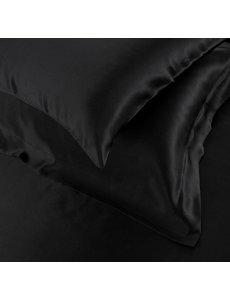  Funda de almohada de seda 19mm negro