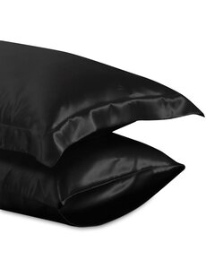  Zijden kussensloop 22mm zwart