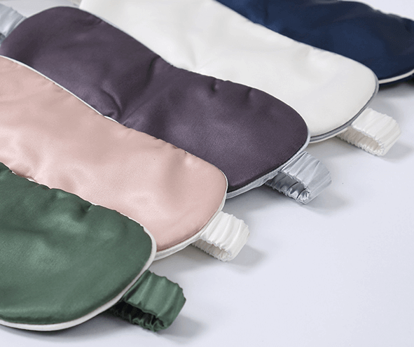 Antifaz para dormir de seda con banda elástica envuelta en seda - Silkmood