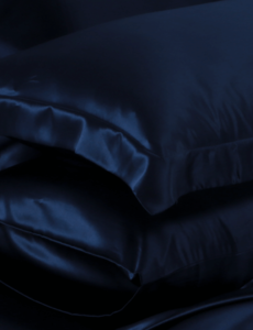  Funda de almohada de seda 22mm azul marino