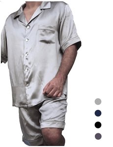  Pijama de seda para hombre (shortama)