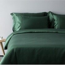 Silk duvet cover 19momme forest green