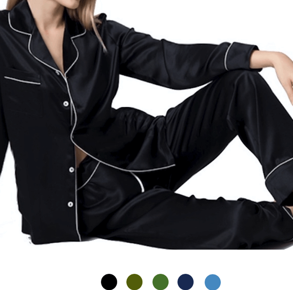 Pyjamas Silk Fantasy - Refined and soft nightwear 100% Silk orange