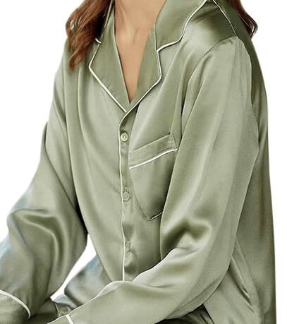 Stationair voorzetsel pop Dames zijden pyjama dress- 100% moerbei zijde - Silkmood