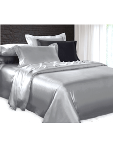  Silk duvet cover 22mm silvergrey