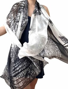  Foulard en soie forêt