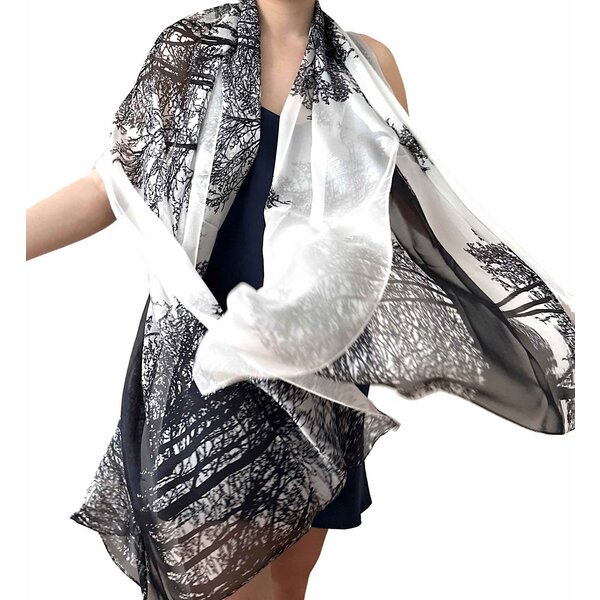 Bufanda de seda  bosque