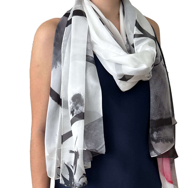 Foulard en soie Lotus