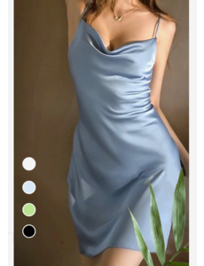  Zijden jurk met spaghettibandjes