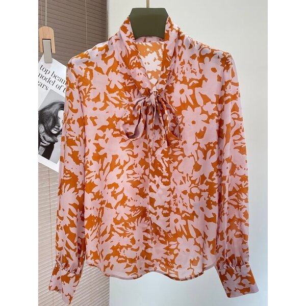 Silk Blouse with Floral Prin