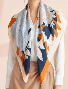  Silk scarf floral