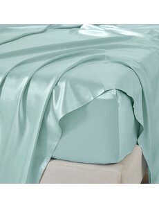  Silk fitted sheet 22mm morning blue