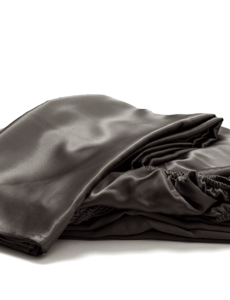  Silk fitted sheet 22mm dark gray