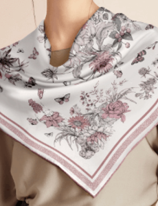  Silk scarf floral