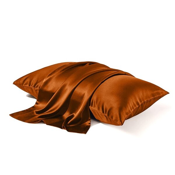 Silk pillowcase 22mm Gold flame