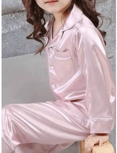  Meisjes zijden pyjama set  (lang)