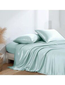  Housse de couette en soie 22mm bleu matinal