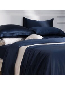  Housse de couette en soie 22mm bleu marine