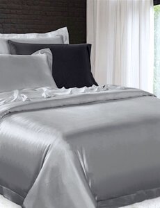  Silk duvet cover 22mm silvergrey