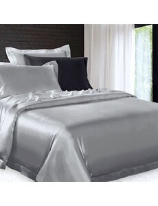  Vente: Housse de couette en soie 22mm gris argent
