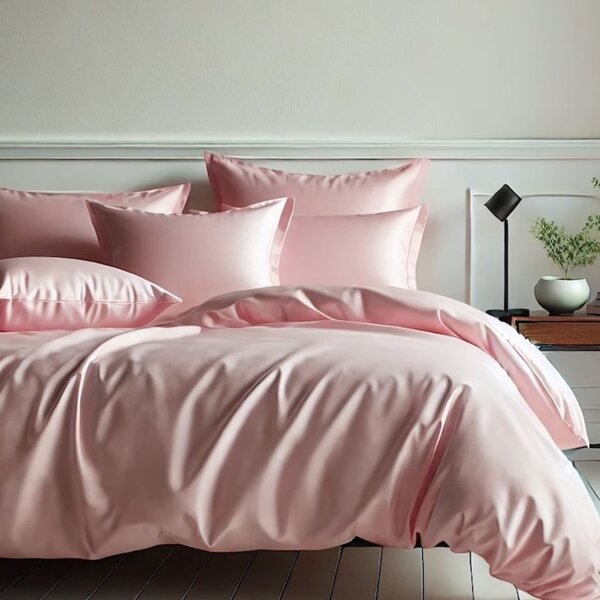 Housse de couette en soie 19momme rose