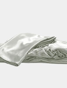  Silk fitted sheet 22mm silver
