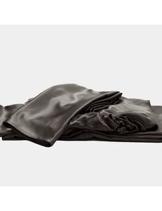  Sábana ajustable de seda 22mm gris oscuro
