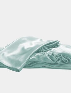  Drap housse en soie 22mm bleu matinal