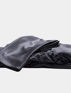  Drap housse en soie 22mm gris anthracite