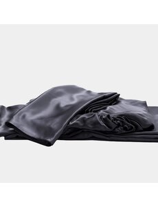  Silk fitted sheet 22mm anthracite grey