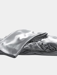  Silk fitted sheet 22mm silvergrey
